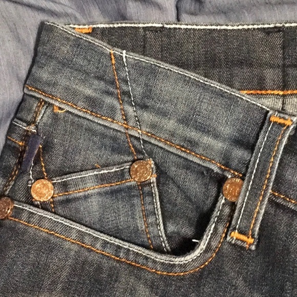 Rock & Republic Double R Embroidered Jeans Womens Size 6 28 capri stitch cuff - Picture 10 of 16